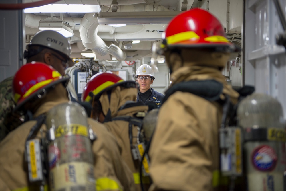 Sailors Train Aboard GHWB