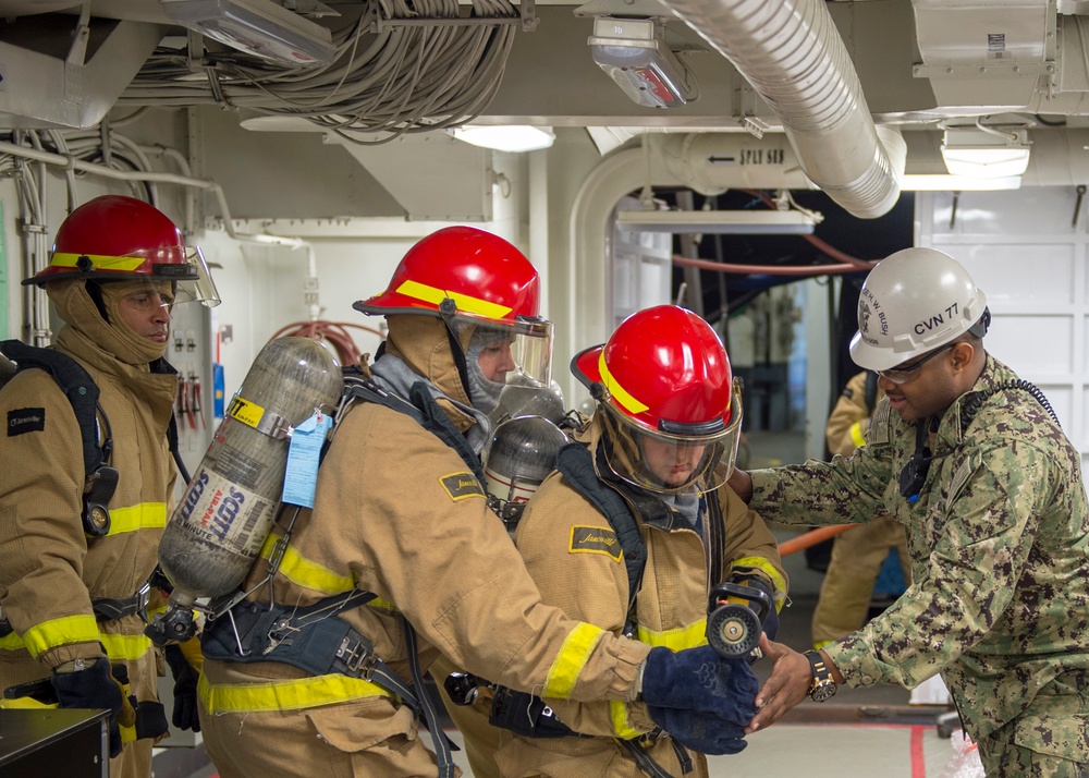 Sailors Train Aboard GHWB