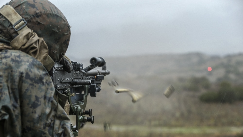 Marines with SOI-West engage targets during LAR Marine Course