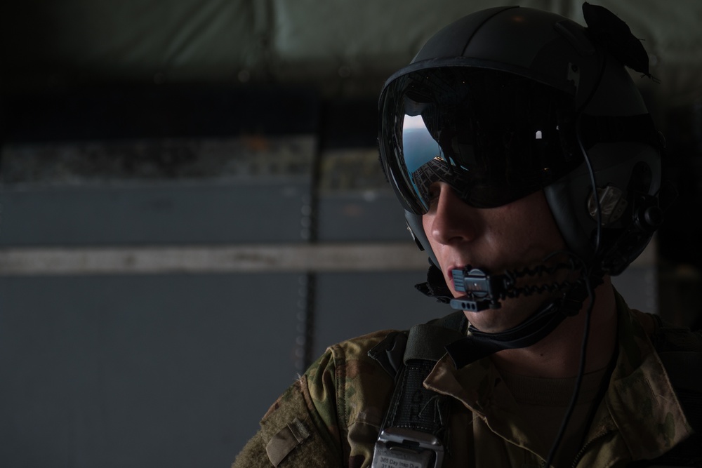 75th Expeditionary Airlift Squadron and 82nd Expeditionary Rescue Squadron train in water jumps