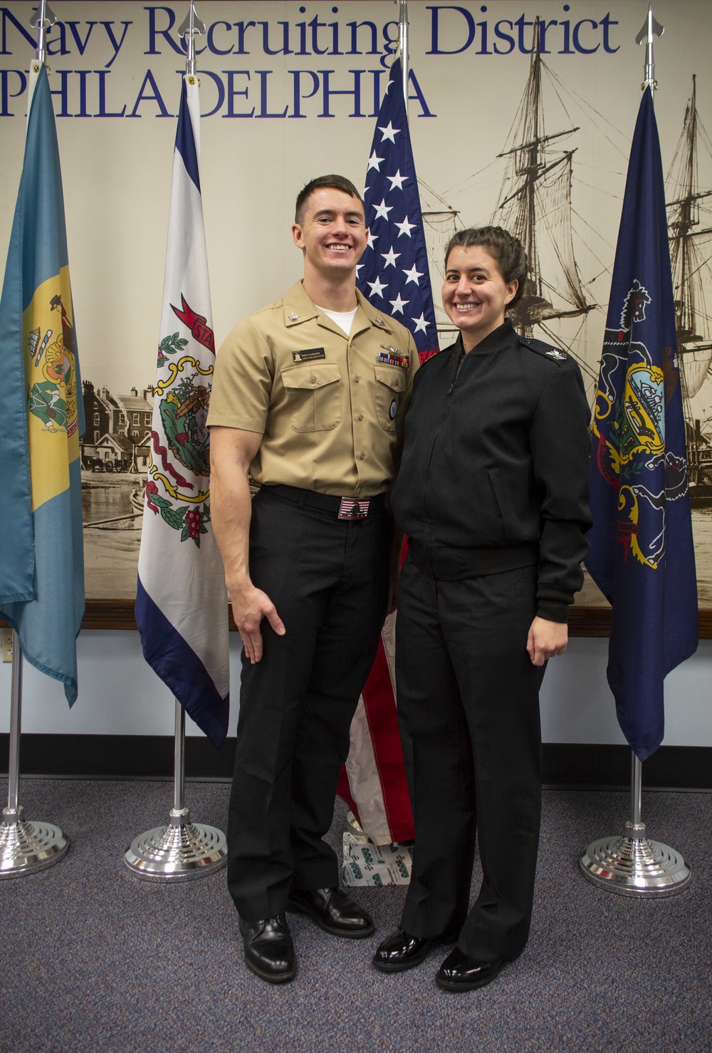 NRD Philadelphia Sailors participate in the  frocking ceremony