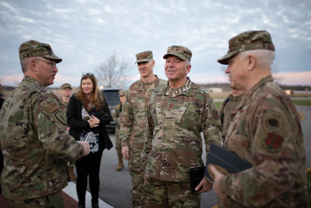 Air Force and Air National Guard Leadership Visit 181st Intelligence Wing