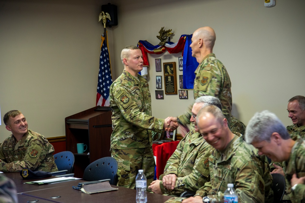 Air Force and Air National Guard Leadership Visit 181st Intelligence Wing