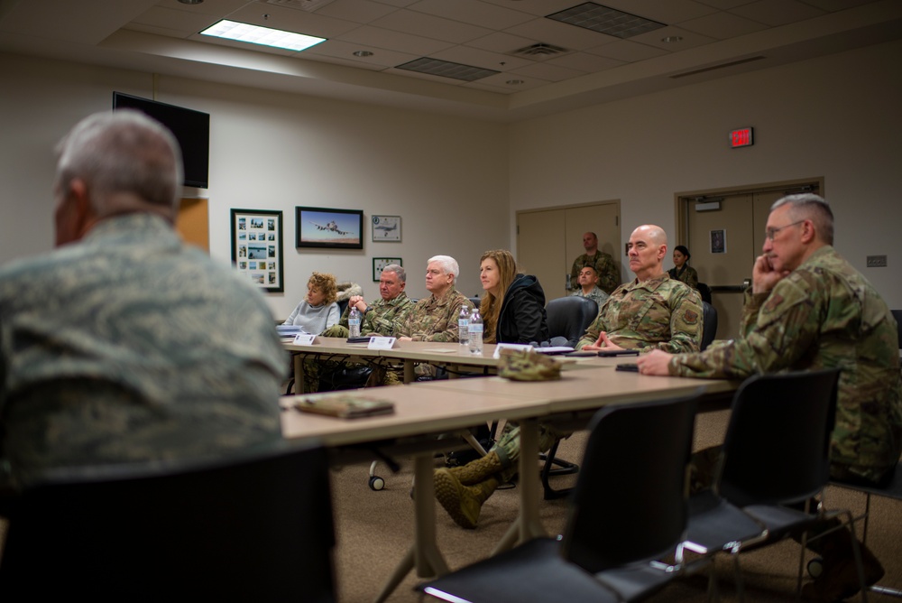 Air Force and Air National Guard Leadership Visit 181st Intelligence Wing