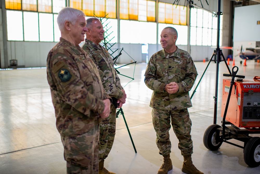 Air Force and Air National Guard Leadership Visit 181st Intelligence Wing