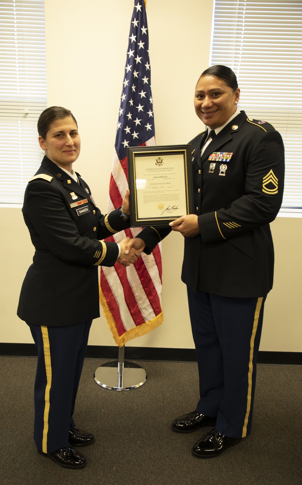 Sgt. 1st Class Lisa Owens Promotion