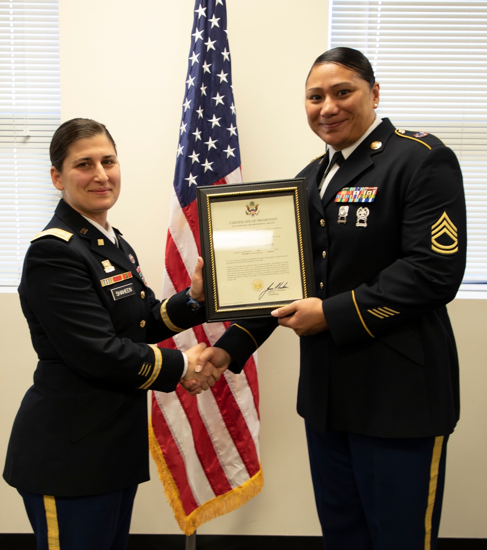 Sgt. 1st Class Lisa Owens Promotion