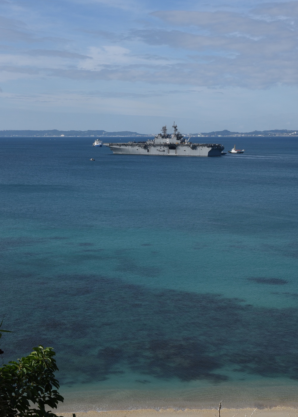 USS America Departs White Beach Naval Facility in Okinawa for Sasebo, Japan