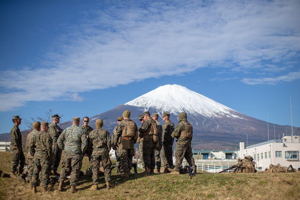 U.S. Marines conduct helicopter and simulated close air support drills during exercise Fuji Viper 20-2