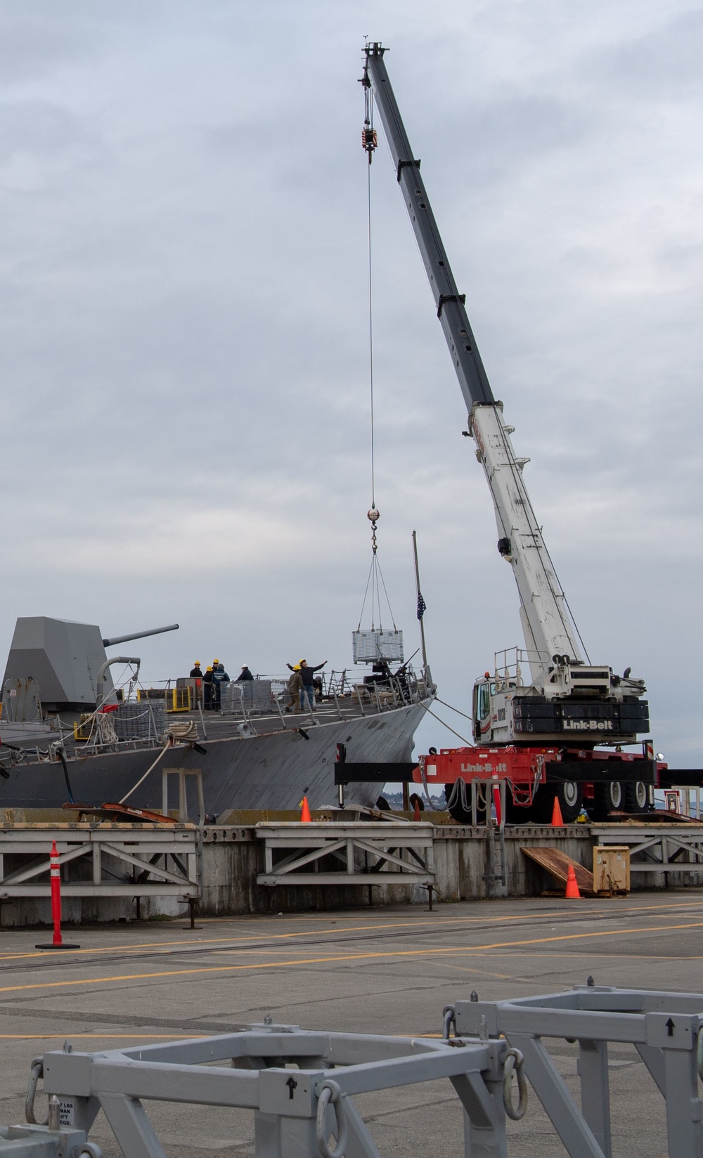 USS Momsen (DDG 92) stops at Naval Magazine Indian Island for an Ammunition Offload