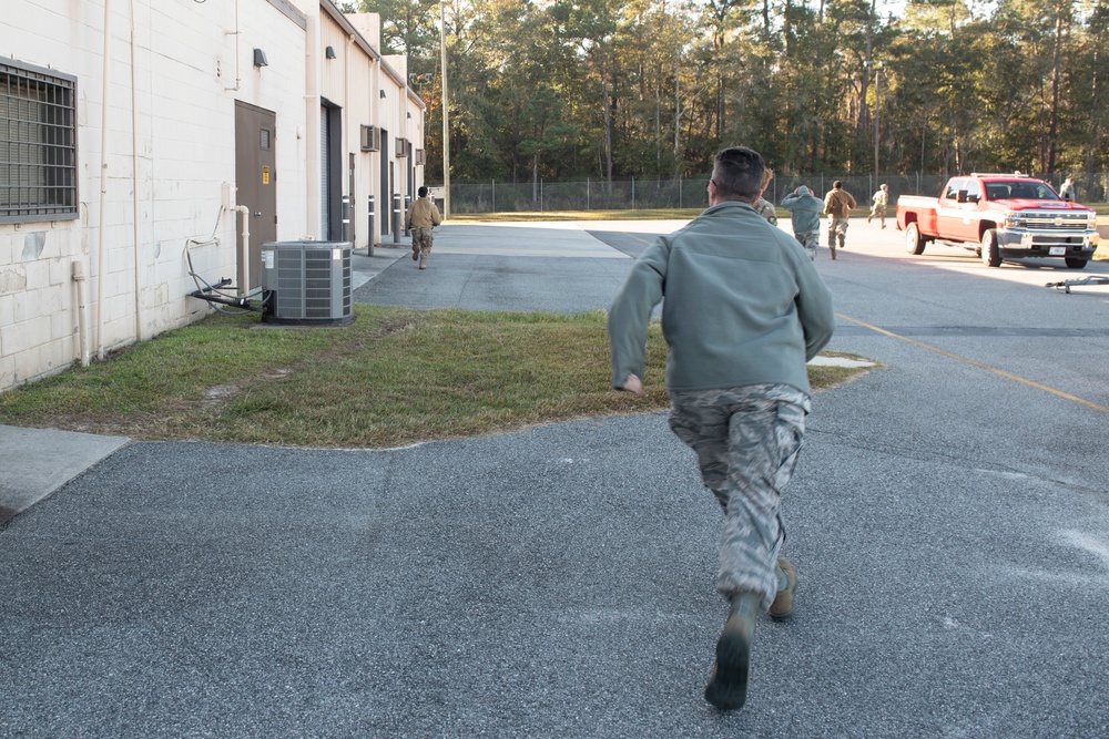 Evacuation drill tests Airmen