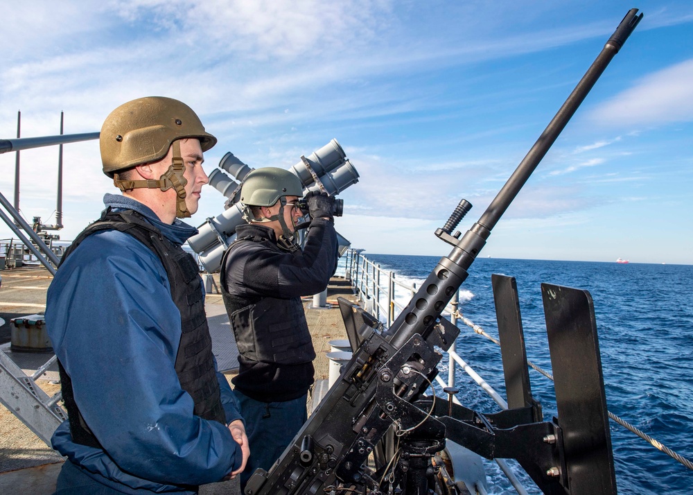 USS Normandy Transits Strait Of Gibraltar