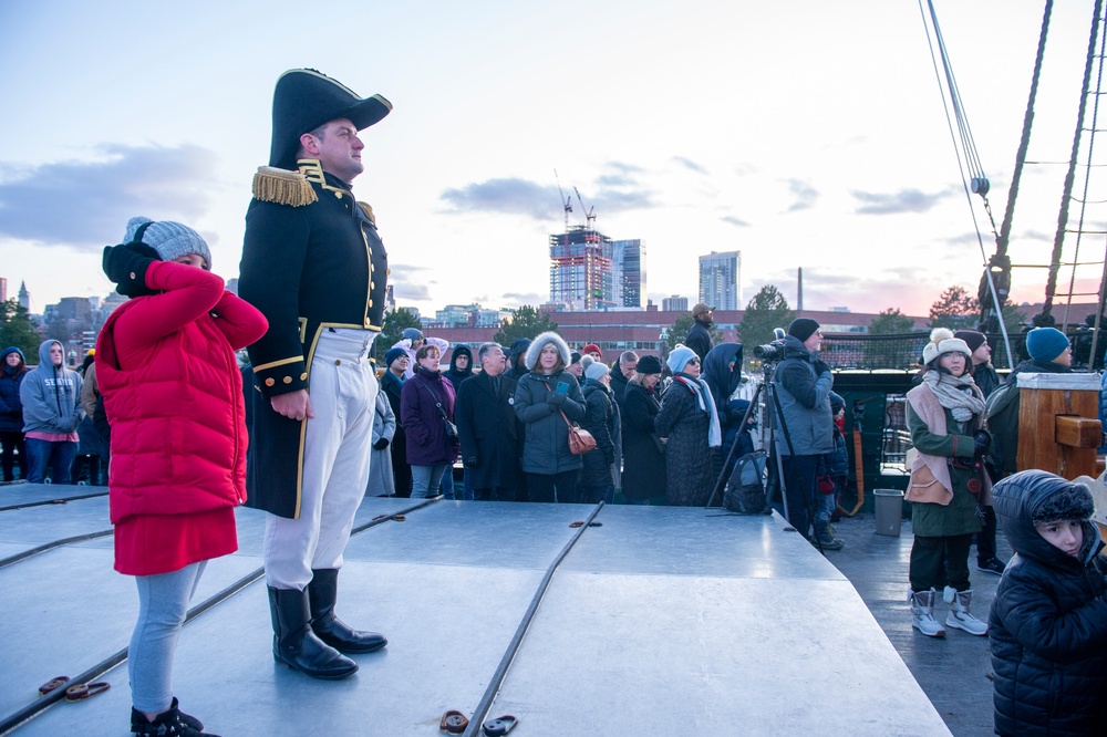 USS Constitution conducts tree lighting ceremony