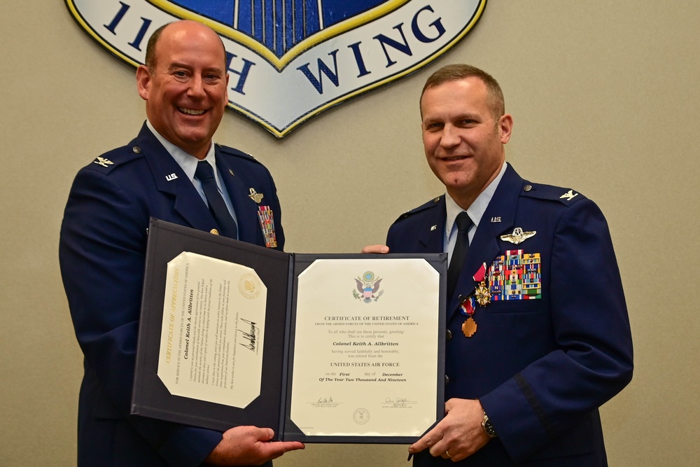 Former wing commander retires from Air Force after 30 years of service