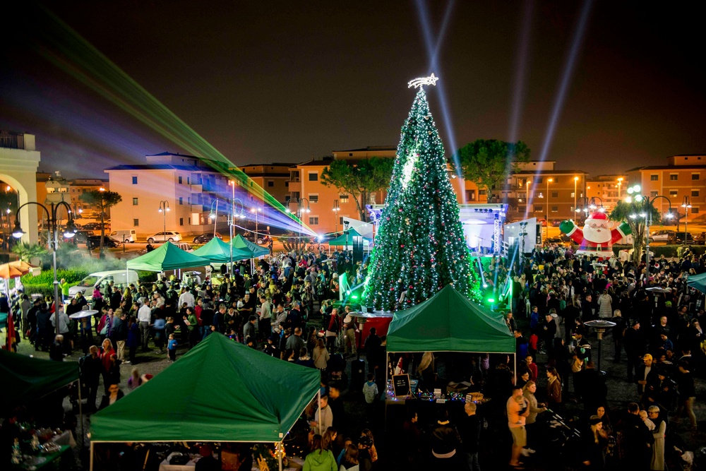 NSA Naples Holds Annual Holiday Village Tree Lighting Event