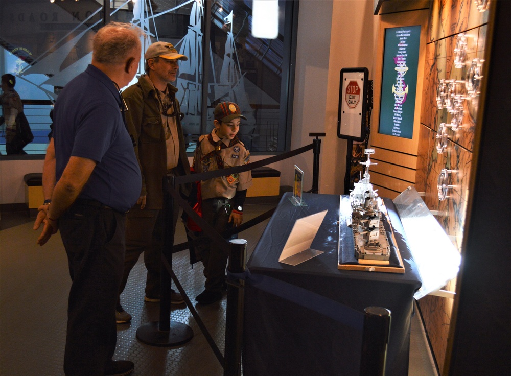 LEGO Fletcher-Class Destroyer on display at Naval Museum