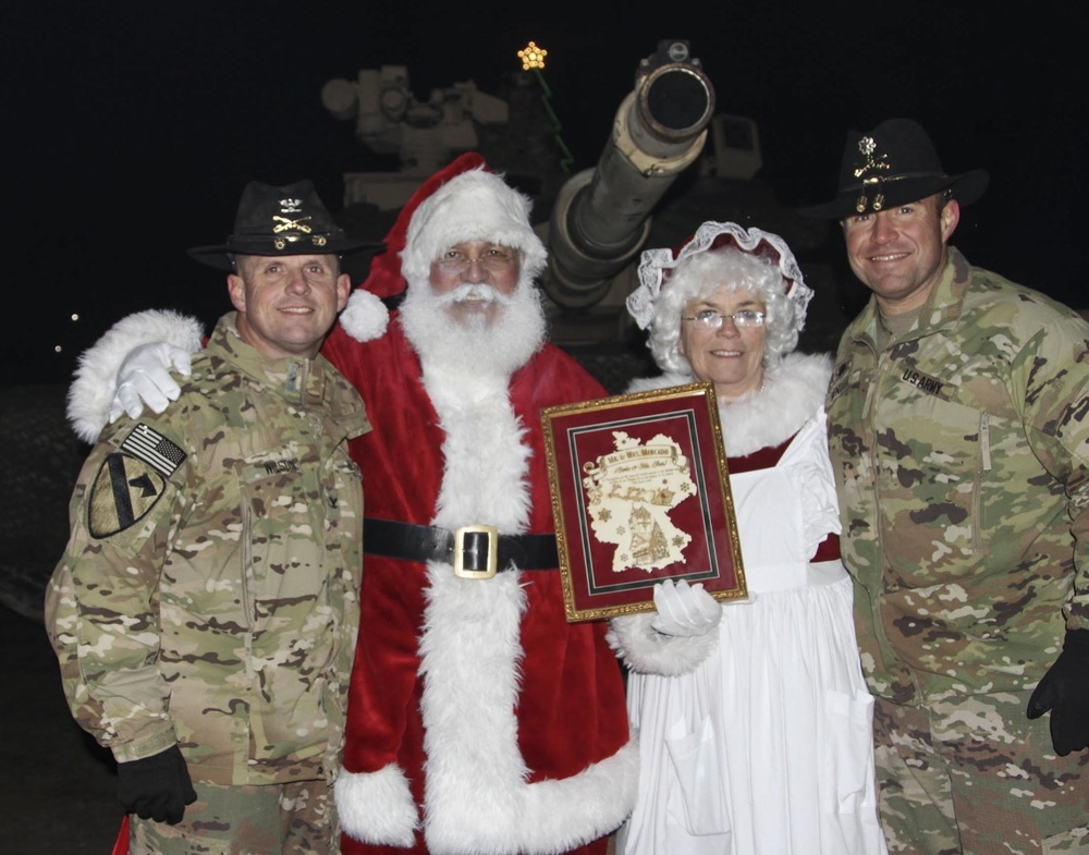 Soldiers of 2nd Armored Brigade Combat Team Participates in Christmas Tree Lighting Ceremony