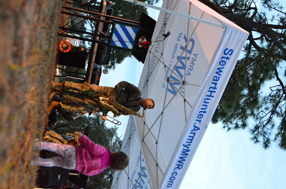 Hunter Army Airfield celebrates their annual tree lighting ceremony