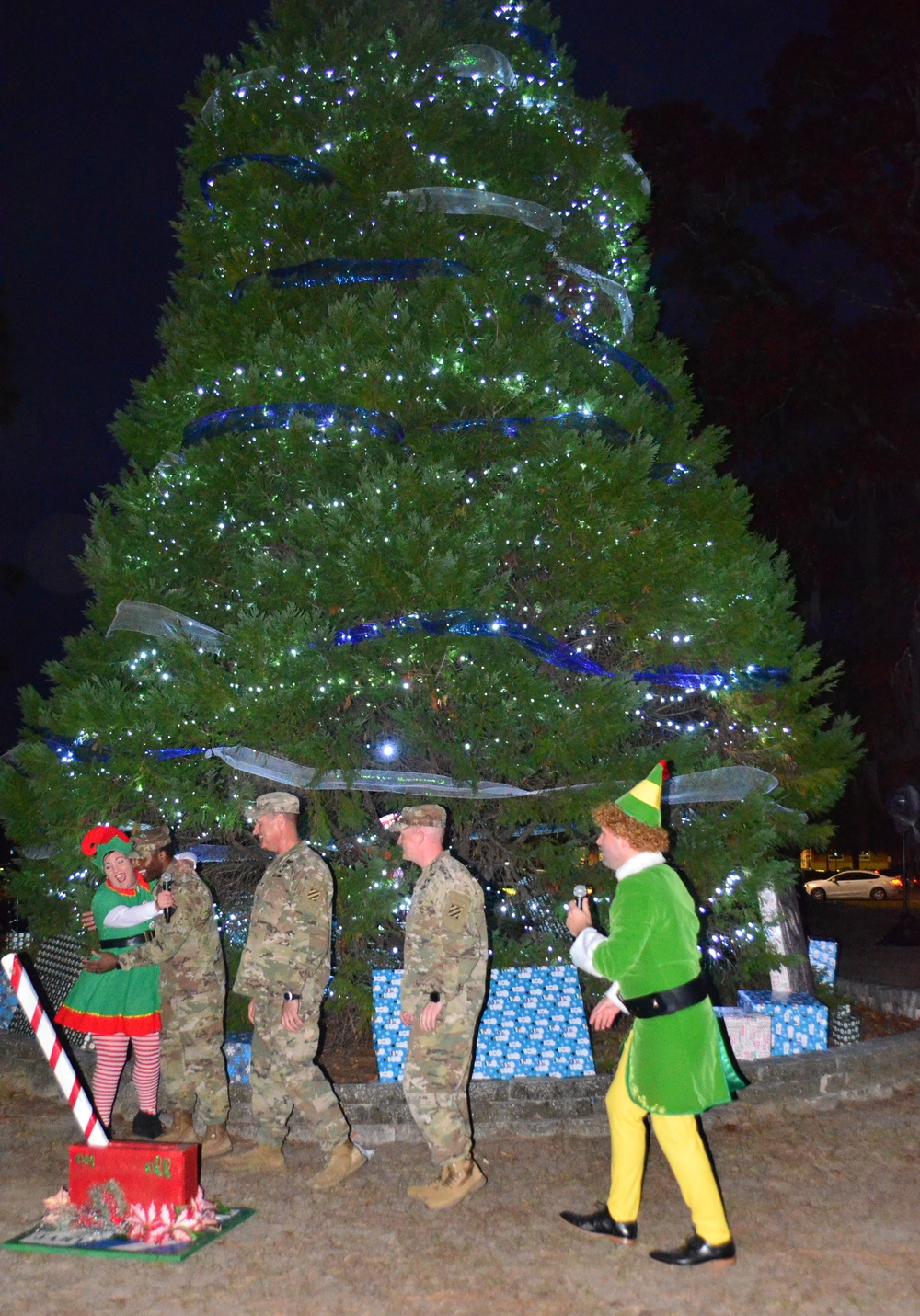 Hunter Army Airfield celebrates their annual tree lighting ceremony