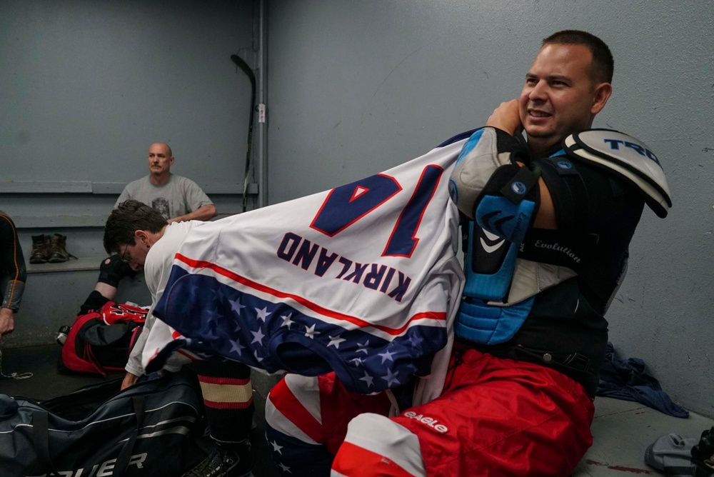 Security Forces by Day, Hockey Player by Night