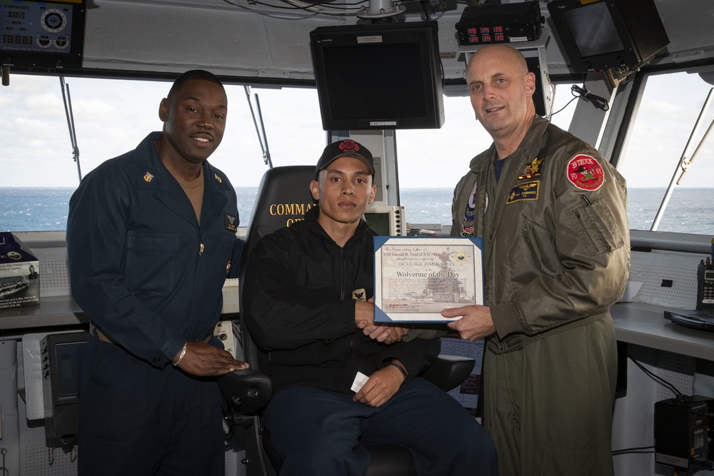 USS Gerald. R. Ford Wolverine of the Day