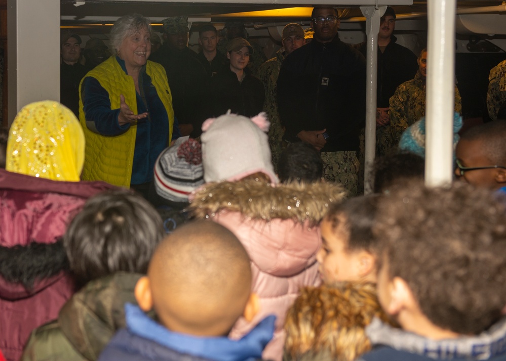 Harvard Kent Student Sing to USS Constitution Sailors