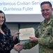 Stiles receives certificate of appreciation