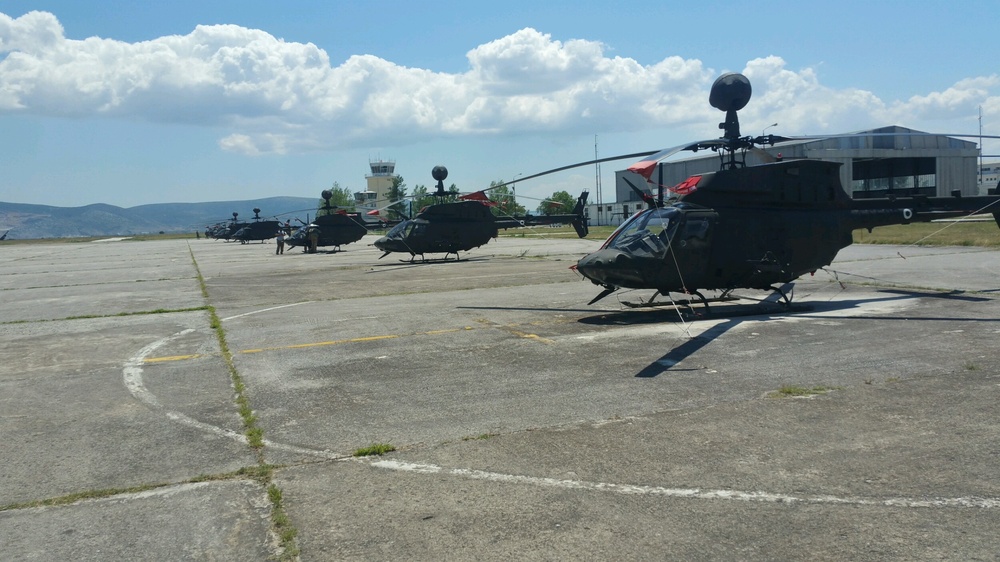 Retired Kiowa Warrior helicopters join partner Greek fleet