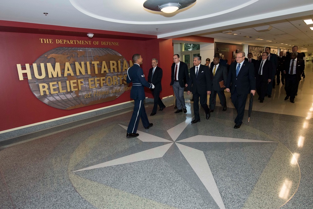 Diplomatic Corps visits the Pentagon