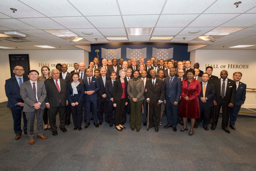 Diplomatic Corps visits the Pentagon