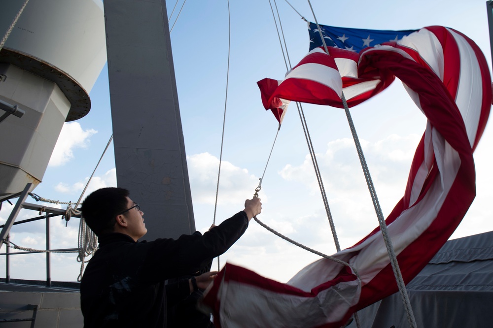 USS Barry Conducts Exercise on Patrol