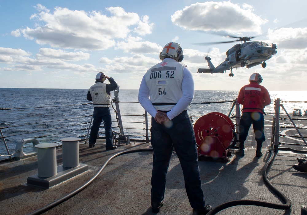 USS Barry Conducts Exercise on Patrol