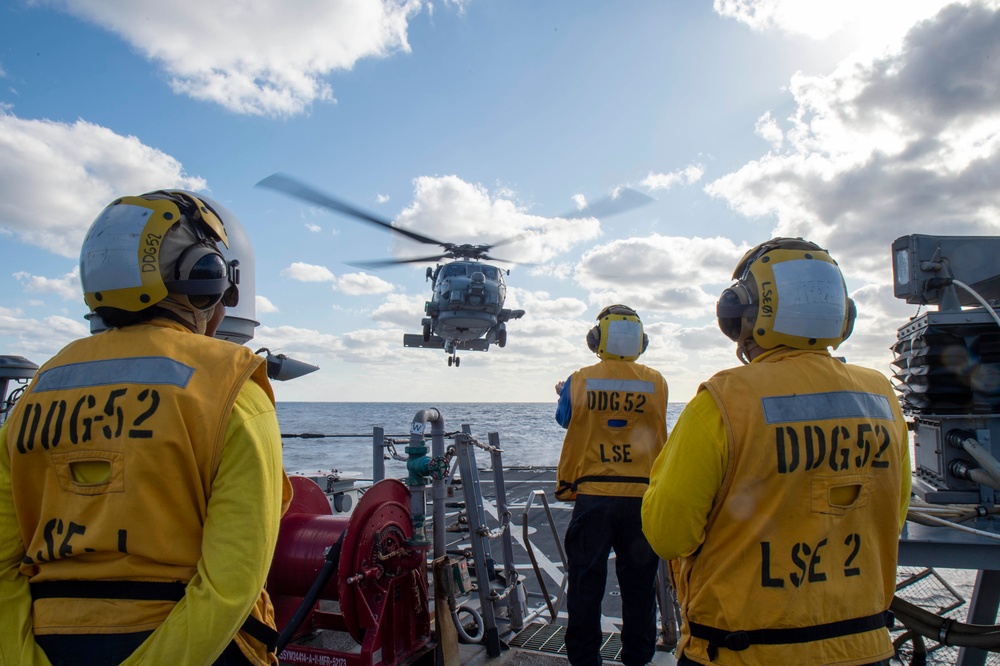 USS Barry Conducts Exercise on Patrol