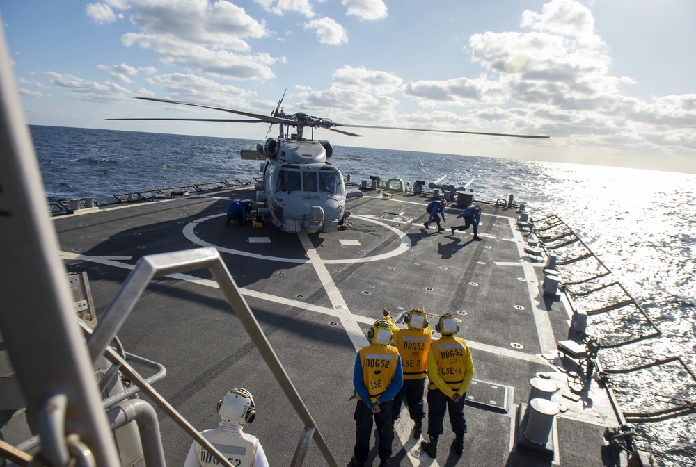 USS Barry Conducts Exercise on Patrol