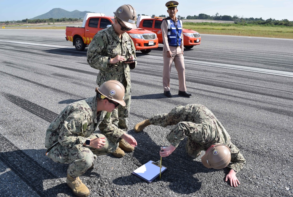 U.S. Navy Seabees deployed with NMCB-5’s Detail Thailand prepare for future project