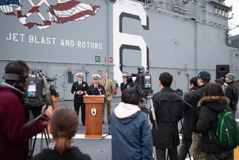 USS America Arrives In Japan