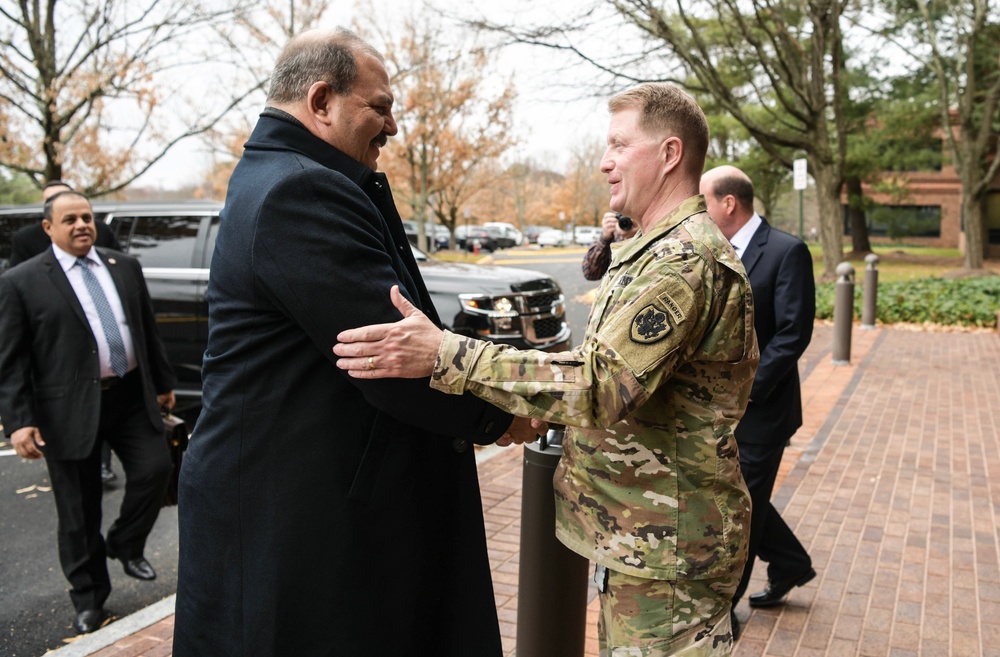 Visit of LTG Ali Fahmi Commander Air Defense Forces Egyptian Armed Forces, received by Director of Operations &amp; Integration, U.S. Army Major General Christopher Bentley