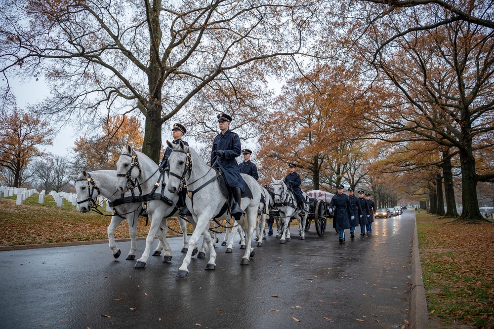 Military Funeral Honors With Funeral Escort Are Conducted For U.S. Army Cpl. Earl H. Markle in Section 60