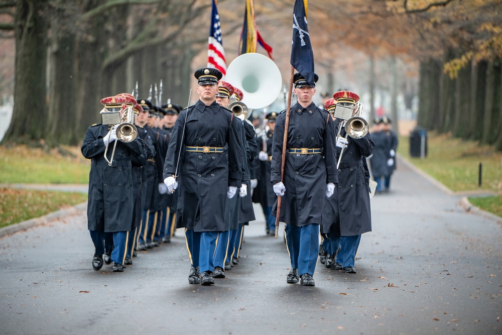Military Funeral Honors With Funeral Escort Are Conducted For U.S. Army Cpl. Earl H. Markle in Section 60