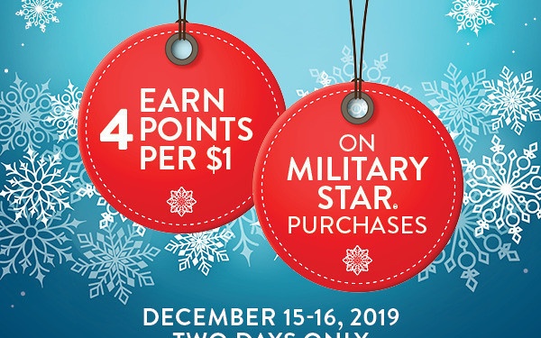 Give Gifts, Reward Yourself: MILITARY STAR Offering Double Points Dec. 15-16