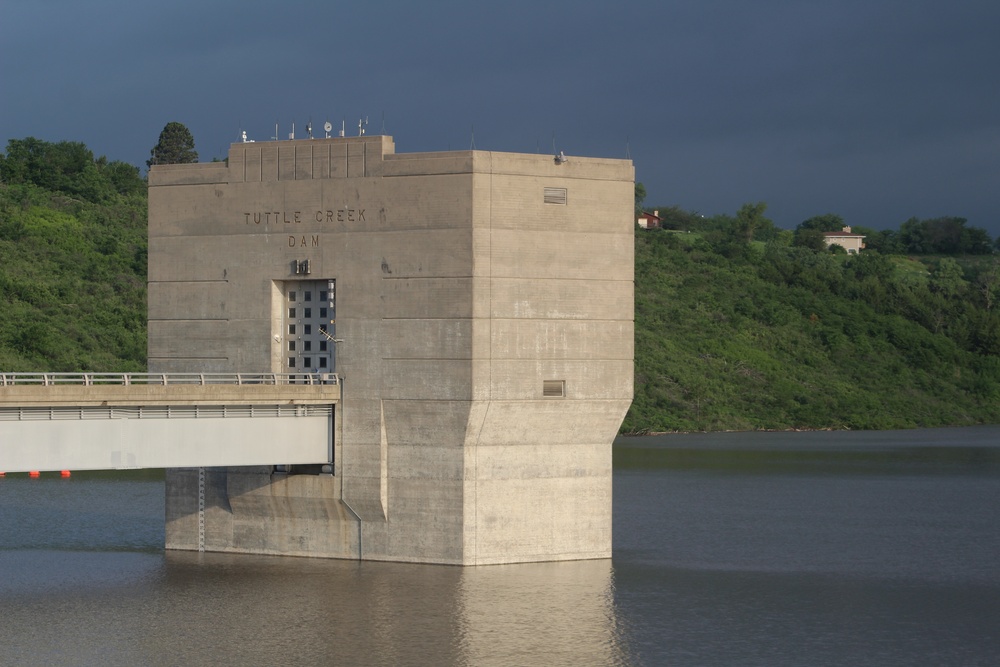 Water at Tuttle Creek Dam near its highest in late May 2019
