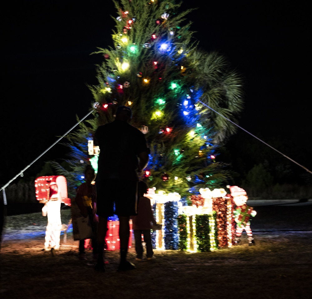 325th Force Support Squadron lights up for the holidays