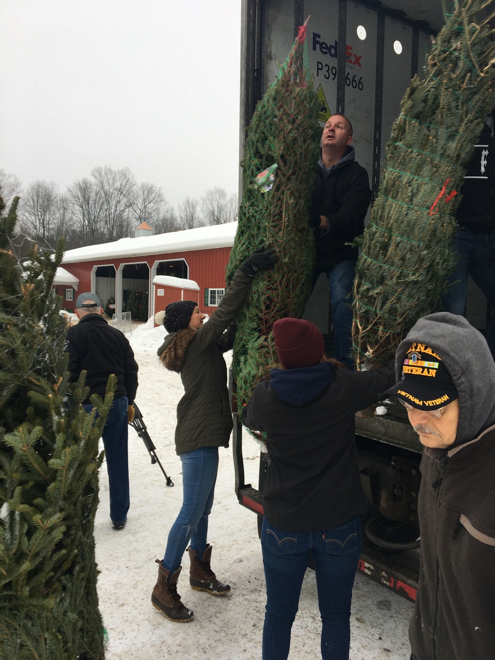 National Guard volunteers join veterans, volunteers for Trees for Troops loadout