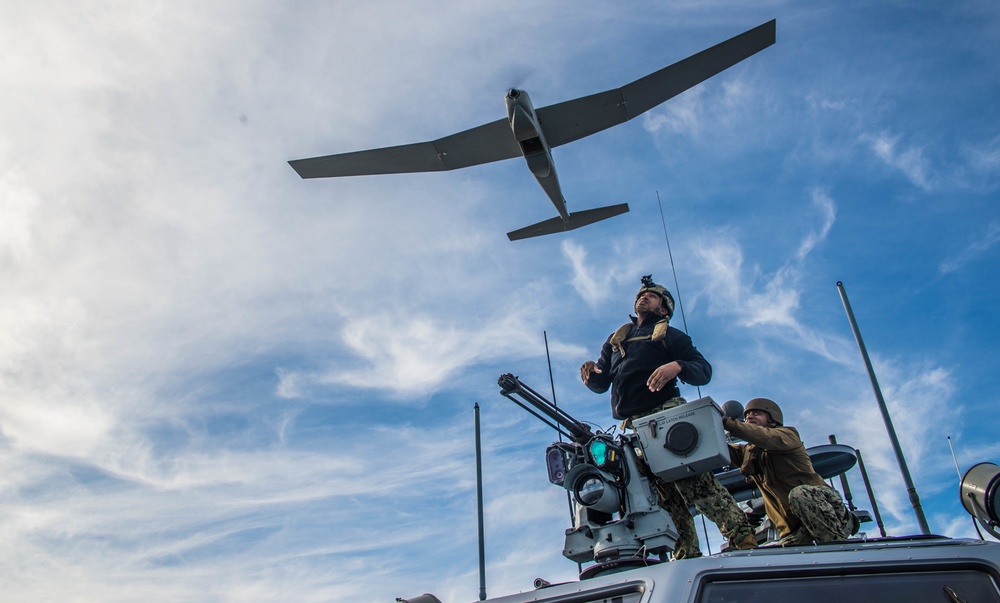Coastal Riverine Squadron THREE Launches UAVs during training