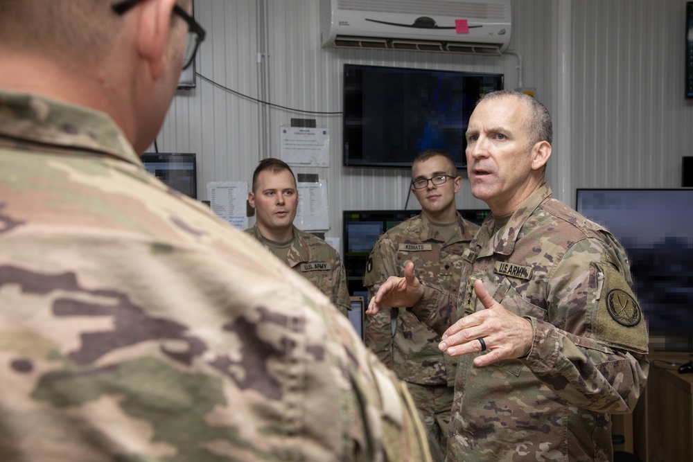 Lt. Gen. White Visits Service Members and Awards Coins