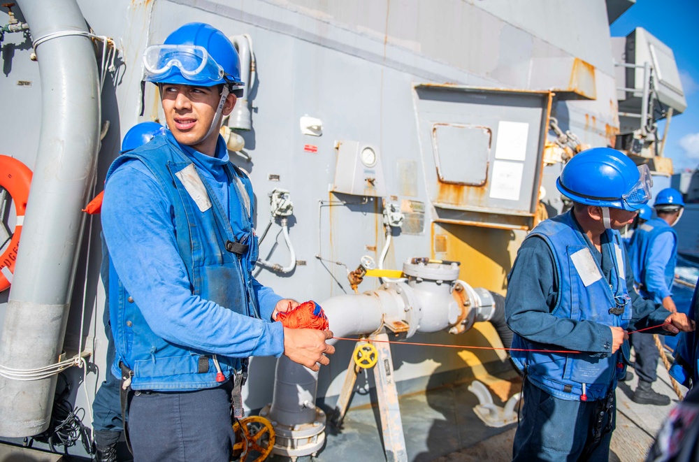 USS Milius (DDG 69) Conducts a Replenishment-at-Sea with USNS Richard E. Byrd (T-AKE 4)