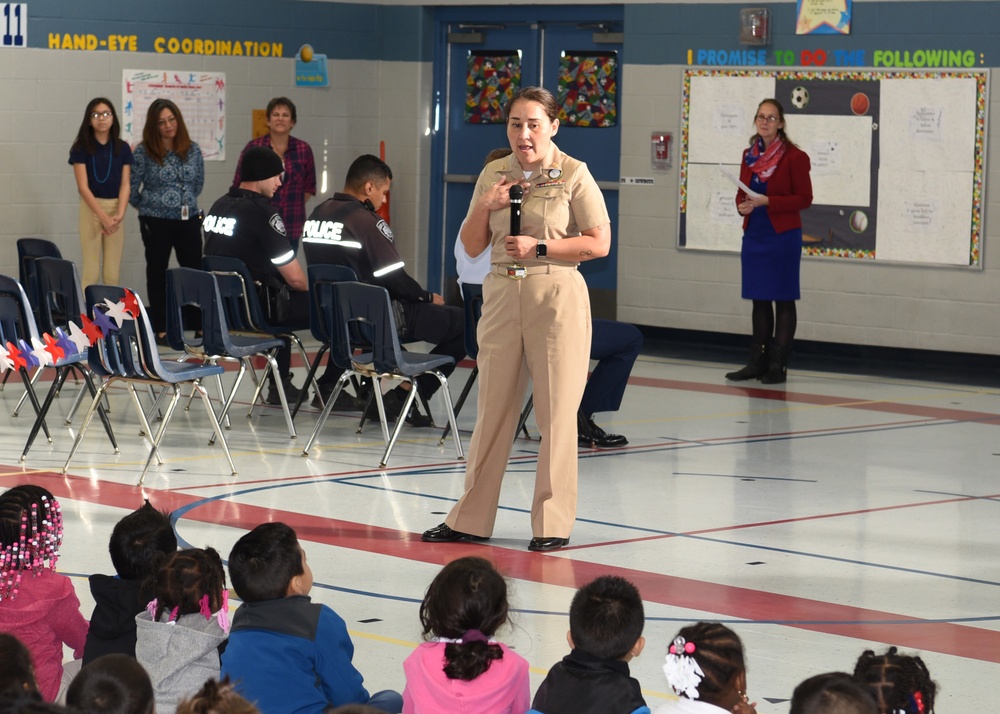 NRD San Antonio Sailors visit Dorie Miller Elementary during Pearl Harbor Remembrance Program