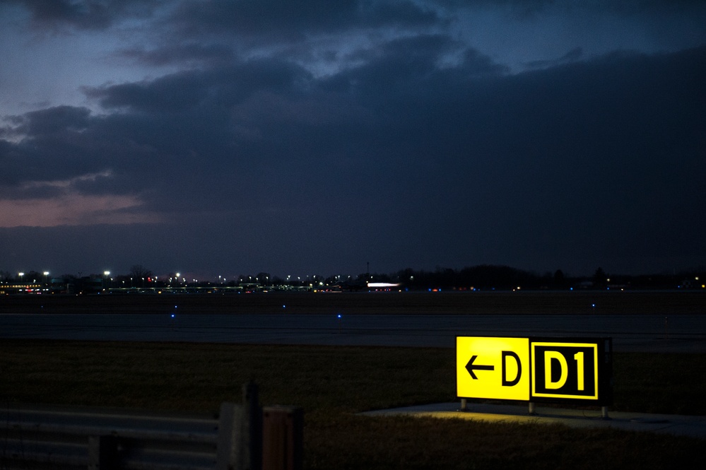 180FW Conducts Night Flying Training