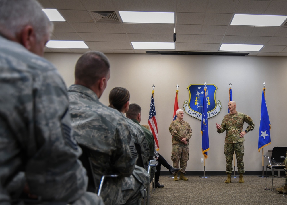 ANG director, command chief visit 118th Wing