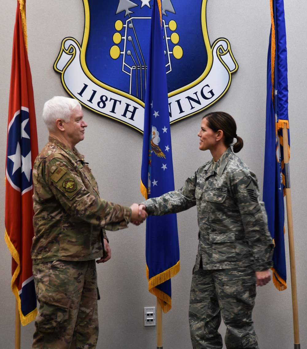 ANG director, command chief visit 118th Wing